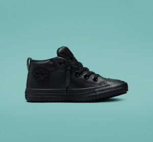Black / Black / Black Kids' Converse Chuck Taylor All Star Counter Climate Street Boots | VNG-861429