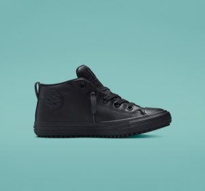 Black / Black / Black Kids' Converse Chuck Taylor All Star Counter Climate Street Boots | VTO-965102