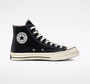 Black / Black Men's Converse Chuck 70 Vintage Canvas Skate Shoes | OPJ-785106