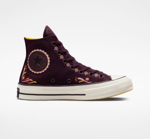 Black / Fuchsia Women's Converse Run Star de Muertos Platform Shoes | LSH-381746