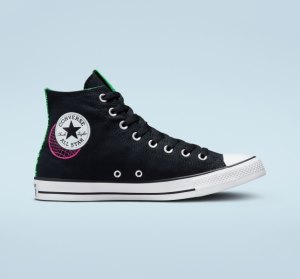 Black / Green / Pink Women's Converse Chuck Taylor All Star See Beyond High Tops | ZOB-206875
