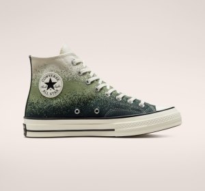Black / Light Men's Converse Chuck 70 Scatter Dye Canvas Shoes | MTR-214056