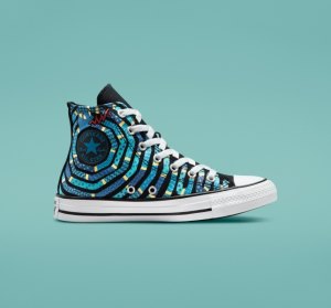 Black / Purple Kids' Converse Chuck Taylor All Star Snake Canvas Shoes | SCJ-061374