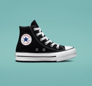 Black / White / Black Kids' Converse Chuck Taylor All Star Lift Platform Shoes | KYX-034126