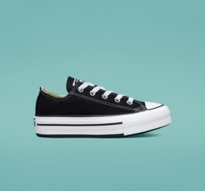 Black / White / Black Kids' Converse Chuck Taylor All Star Lift Platform Shoes | VOP-573490