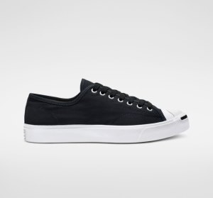 Black / White / Black Women's Converse Jack Purcell Canvas Low Tops | RAO-178325