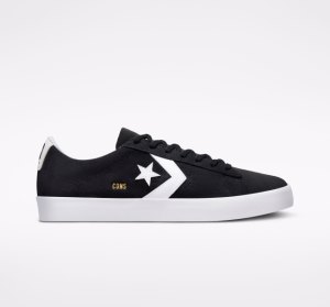 Black / White / White Men's Converse CONS PL Vulc Pro Suede Skate Shoes | LSE-329617