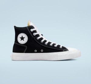 Black / White / White Women's Converse Chuck Taylor Alt Star High Tops | BUP-248397