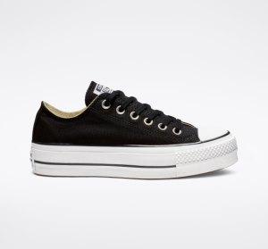 Black / White / White Women's Converse Chuck Taylor All Star Lift Canvas Shoes | TBG-642958