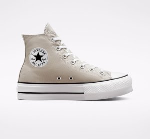 Black / White Women's Converse Chuck Taylor All Star Lift Canvas Platform Shoes | UHZ-842351