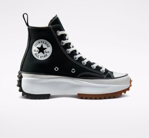 Black / White Women's Converse Run Star High Tops | NUV-521684