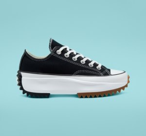 Black / White Women's Converse Run Star Platform Shoes | ULA-123976