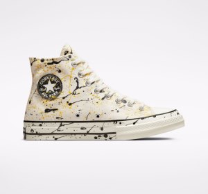 Black Women's Converse Chuck 70 Archive Paint Splatter Canvas Shoes | CIR-624091