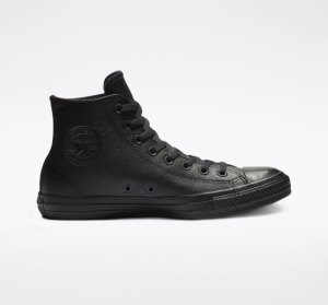 Black Women's Converse Chuck Taylor All Star Leather Leather Shoes | CBF-836175