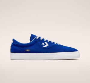 Blue / White / White Men's Converse Louie Lopez Pro Canvas Skate Shoes | IBH-953412