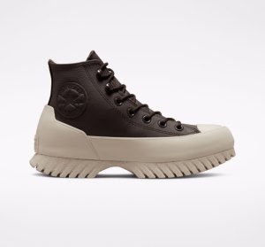 Brown / White Women's Converse Chuck Taylor All Star Lugged 2.0 Counter Climate High Tops | NBL-980174