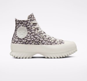 Brown Women's Converse Chuck Taylor All Star Lugged 2.0 Jacquard High Tops | GWJ-986421