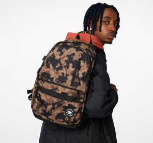 Camo / Black Men's Converse Patterned Straight Edge Bags & Backpacks | DAZ-389075
