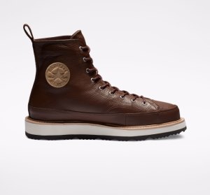 Chocolate / Black Women's Converse Chuck Taylor Crafted High Tops | IJO-561234