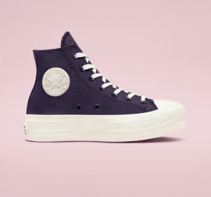 Dark Women's Converse Chuck Taylor All Star Lift Tonal Jacquard High Tops | YVJ-627859