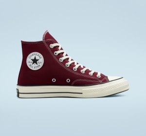 Deep Burgundy / Black Men's Converse Chuck 70 Vintage Canvas Shoes | EZA-407593
