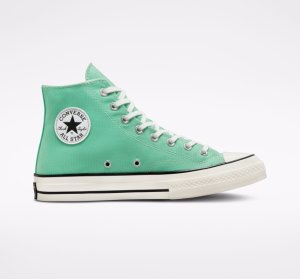 Green / Black Women's Converse Chuck 70 Canvas Shoes | MGD-748329