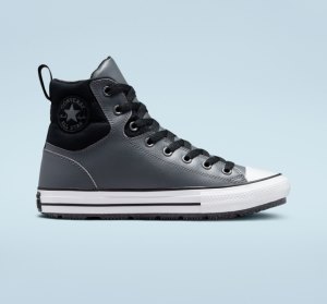 Grey / Black / Black Men's Converse Chuck Taylor All Star Berkshire Boots | QLW-063958