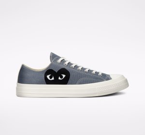 Grey / Black Women's Converse Comme des PLAY Chuck 70 Low Tops | AYM-538401