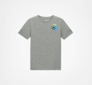 Grey Kids' Converse Logo Smiley Graphic T Shirts | CTB-245719