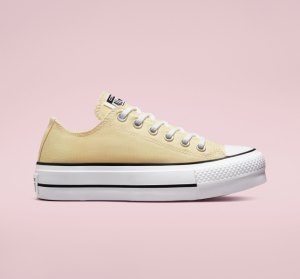 Lemon / Black / White Women's Converse Chuck Taylor All Star Lift Seasonal Platform Shoes | RZN-971830