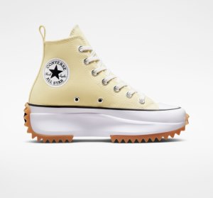 Lemon / Black / White Women's Converse Run Star Seasonal High Tops | KCJ-253089