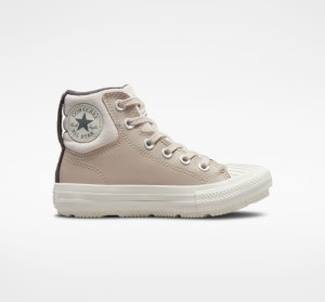 Light Beige / Grey Kids' Converse Chuck Taylor All Star Berkshire Counter Climate Boots | QWE-576938