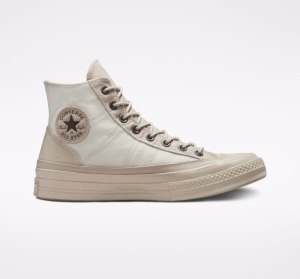 Light Beige Men's Converse Chuck 70 GORE-TEX Canvas Shoes | BCX-640258