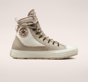 Light Beige Women's Converse Chuck Taylor All Star All Terrain High Tops | LOG-420163