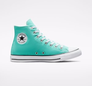 Light Turquoise Women's Converse Chuck Taylor All Star Seasonal High Tops | PWE-685239
