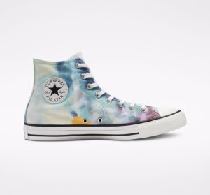 Multicolor / Black Women's Converse Chuck Taylor All Star Tie-Dye Canvas Shoes | MZK-568791