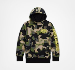 Multicolor Kids' Converse Camo Pullover Hoodie | CET-634708