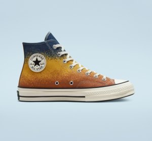 Multicolor Men's Converse Chuck 70 Scatter Dye Canvas Shoes | INV-164028