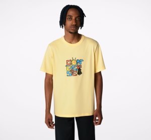 Multicolor Men's Converse Nature Wordmark Graphic T Shirts | AHF-632894