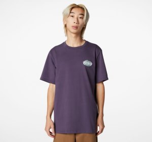 Multicolor Men's Converse Sticker Graphic T Shirts | BVG-941706