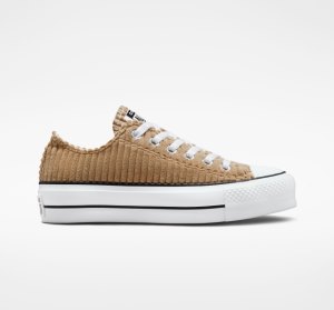 Multicolor Women's Converse Chuck Taylor All Star Lift Surplus Corduroy Platform Low Tops | ZCF-940512