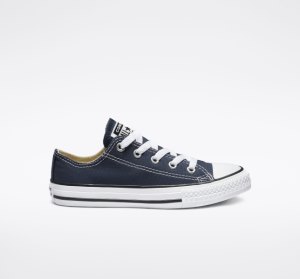 Navy Kids' Converse Chuck Taylor All Star Classic Canvas Shoes | NLV-045291