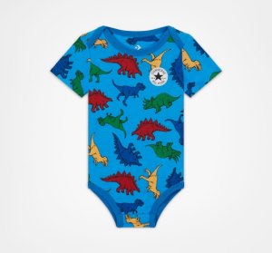 Navy Kids' Converse Dino Explorer Hooded Coverall Bodysuit | JVA-217304