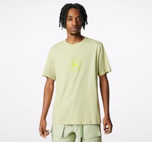Olive Men's Converse Tonal All Star Patch Graphic T Shirts | LBI-369217