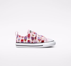Pink / Pink Kids' Converse Chuck Taylor All Star Easy-On Frozen Treats Canvas Shoes | SUZ-702538