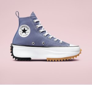 Purple / Black / White Women's Converse Run Star Seasonal Hike Platform Shoes | JWB-378540