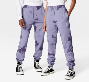 Purple / Dark Men's Converse Go-To Star Chevron Washed Standard Fit Pants | QVX-203946