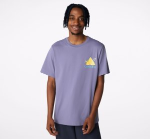 Purple Men's Converse Fresh Lemon Graphic T Shirts | DHF-632957