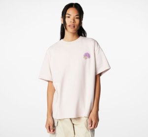 Rose Women's Converse Desert Rave Oversized Art T Shirts | RWL-248035