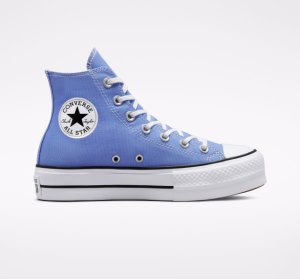 Royal / Black / White Women's Converse Chuck Taylor All Star Lift Canvas Shoes | ANF-365209